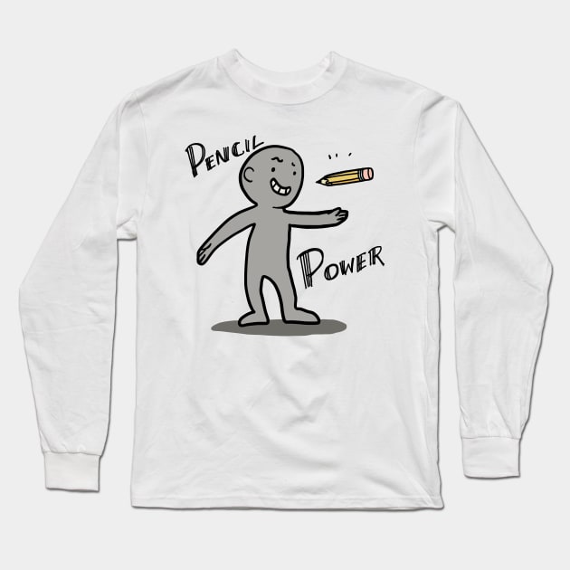 Pencil Power Long Sleeve T-Shirt by Aesthetic Machine